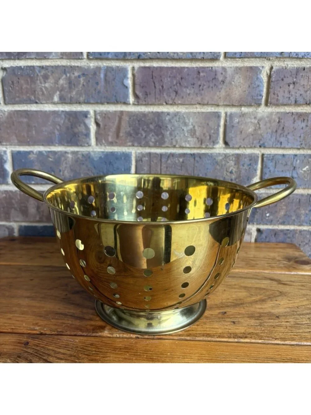 Gold Color Colander Strainer Measurements In Photos